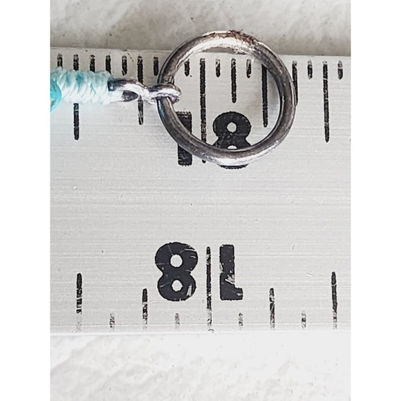 Vintage 925 Sterling Genuine TURQUOISE Chip 8 Strand Necklace Toggle Clasp - Picture 7 of 9